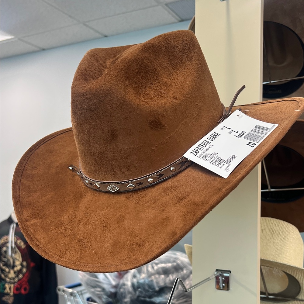 Brown Suede Cowboy Hat